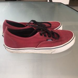 Vans authentic style red